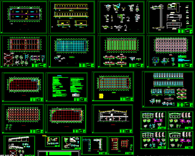 武威二层全钢结构超市图纸